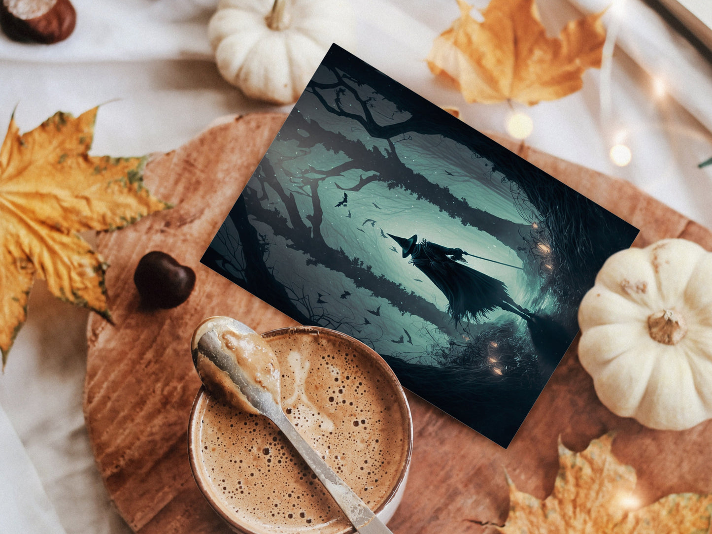 Witch Art - Forest Witch Artwork Printable Digital Art Print Instant Download