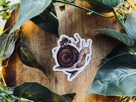 Snail Sticker | Waterproof Sticker | Cottagecore | Vinyl Sticker | Laptop Sticker | Planner Sticker | Journal Sticker | Water Bottle Sticker