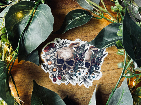 Skull Sticker | Waterproof Sticker | Cottagecore | Vinyl Sticker | Laptop Sticker | Planner Sticker | Journal Sticker | Water Bottle Sticker