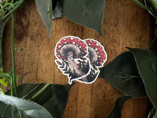 Toadstool Sticker | Waterproof Sticker | Cottagecore | Vinyl Sticker | Mushroom | Laptop Sticker | Planner Sticker | Water Bottle Sticker