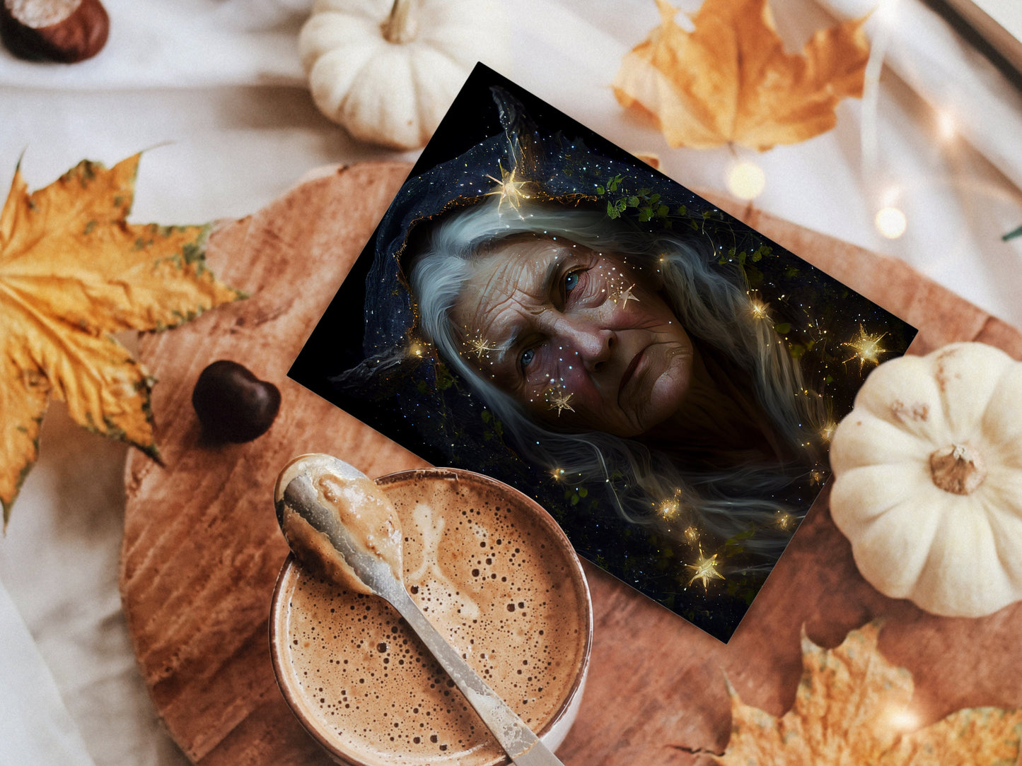 Witch Art Digital Print - Forest Witch Crone Printable Art Instant Download
