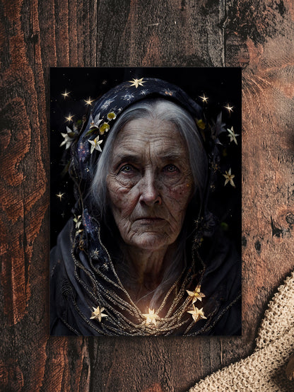 Witch Art Digital Print - Forest Witch Printable Art Instant Download