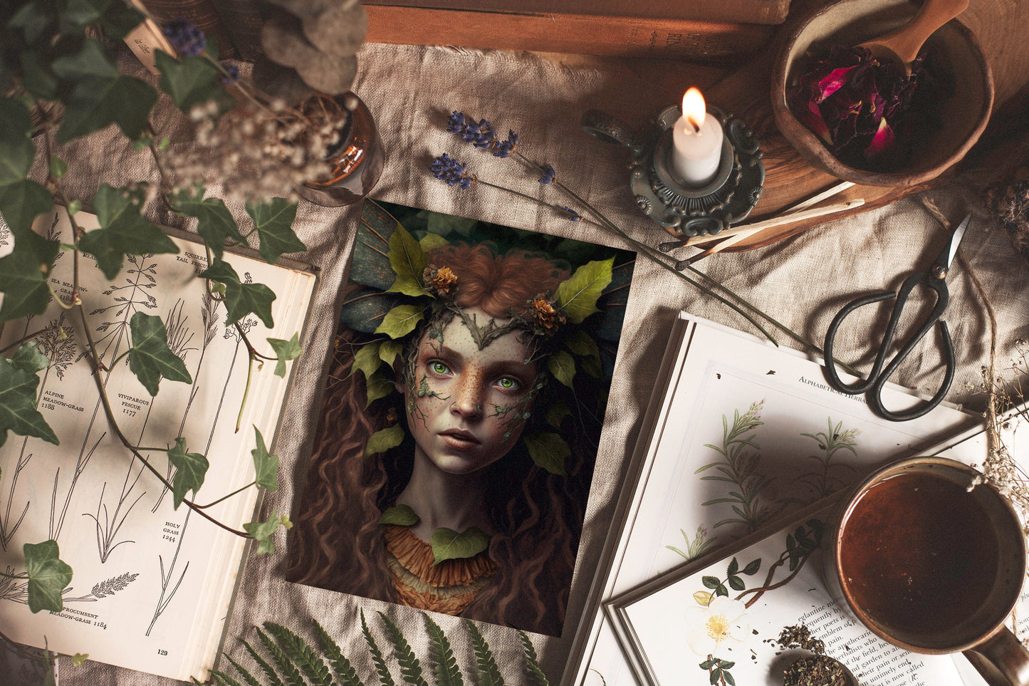 Faerie Art Digital Print - Forest Faerie Fantasy Art Instant Download