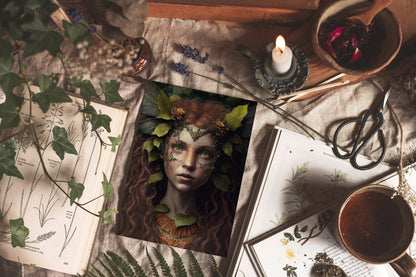 Faerie Art Digital Print - Forest Faerie Fantasy Art Instant Download