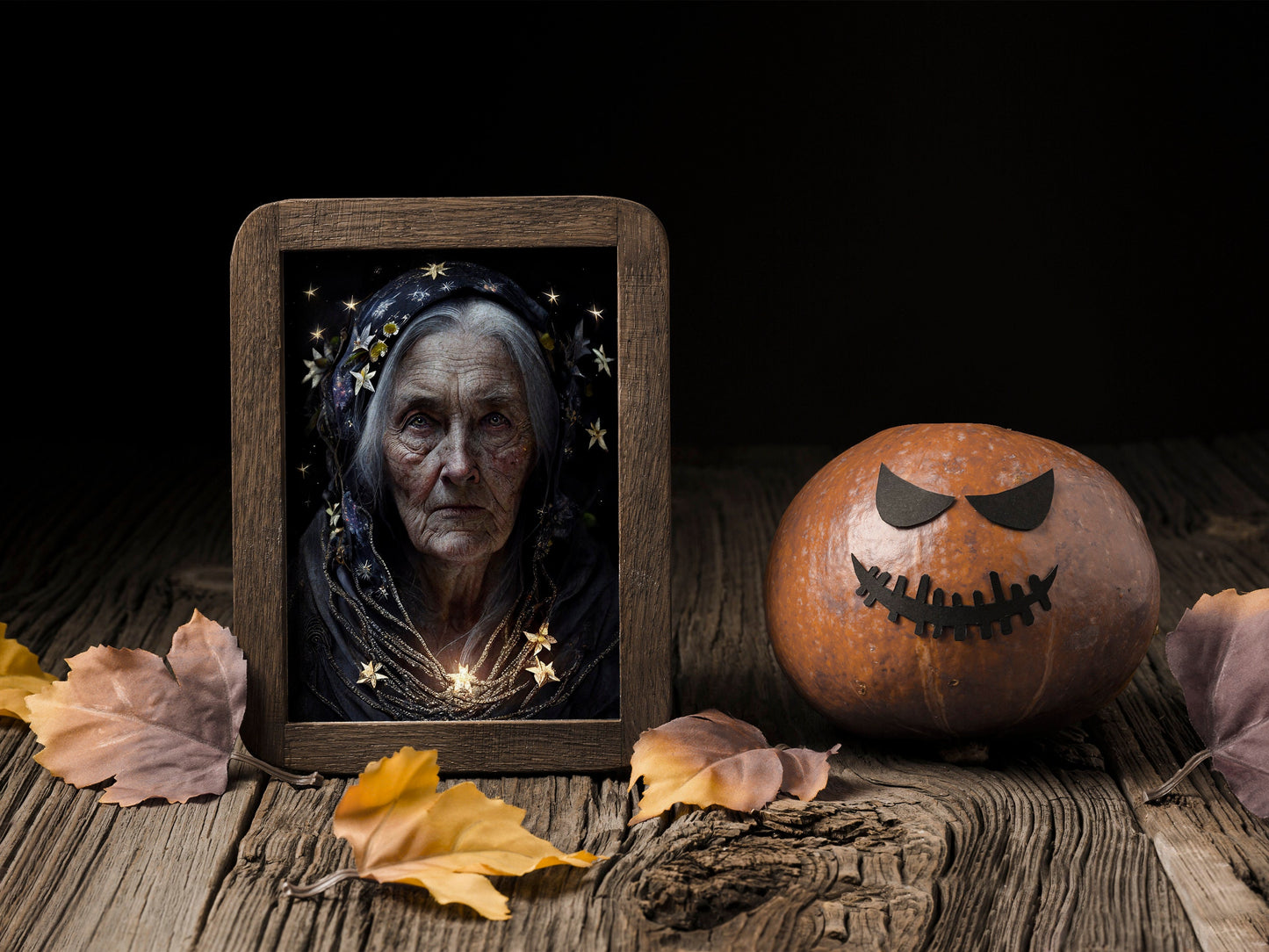 Witch Art Digital Print - Forest Witch Printable Art Instant Download