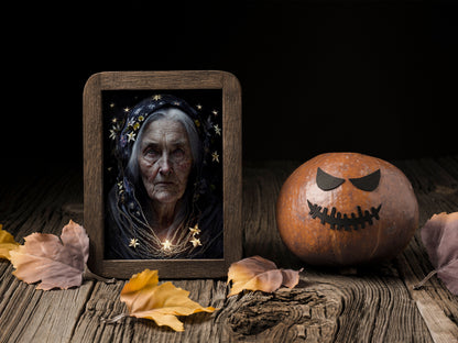 Witch Art Digital Print - Forest Witch Printable Art Instant Download