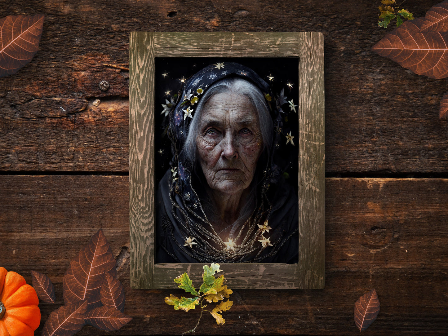 Witch Art Digital Print - Forest Witch Printable Art Instant Download