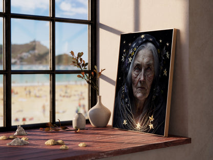 Witch Art Digital Print - Forest Witch Printable Art Instant Download