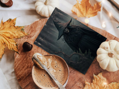 Witch Art Digital Print - Forest Witch Printable Wall Art Instant Download