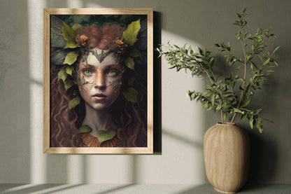 Faerie Art Digital Print - Forest Faerie Fantasy Art Instant Download