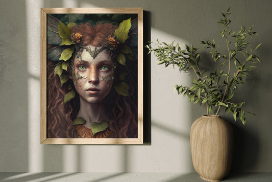 Faerie Art Digital Print - Forest Faerie Fantasy Art Instant Download